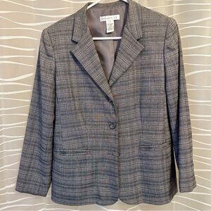 Classic Gray Plaid Blazer – Pursuits Ltd. Size 4 Career Chic